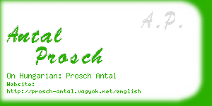 antal prosch business card